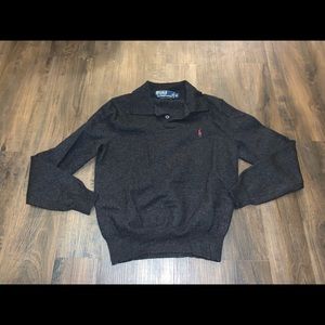 Polo Ralph Lauren Boys Dark Gray Wool Sweater MED